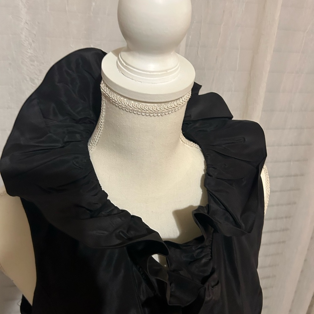 Rickie Freeman TERI JON Taffeta Ruffle Dress - Picture 5 of 10